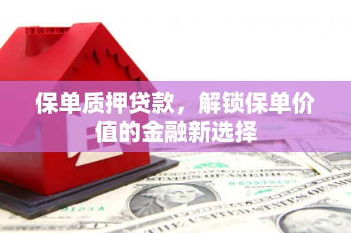 张掖保单质押贷款，解锁保单价值的金融新选择