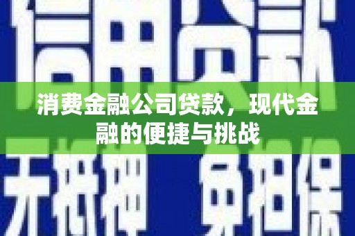 张掖消费金融公司贷款，现代金融的便捷与挑战