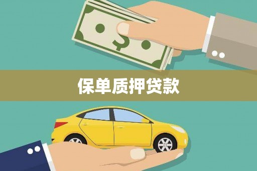 张掖保单质押贷款