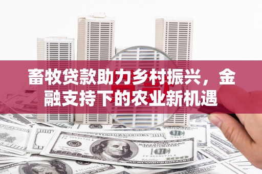 张掖畜牧贷款助力乡村振兴，金融支持下的农业新机遇