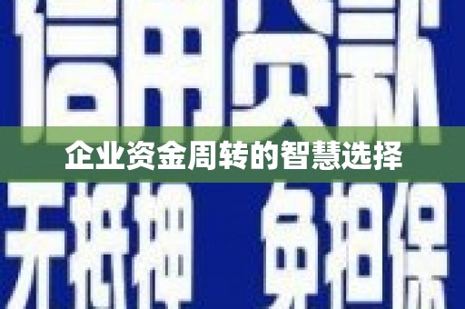 张掖企业资金周转的智慧选择
