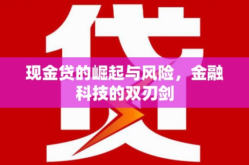 张掖现金贷的崛起与风险，金融科技的双刃剑