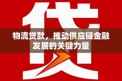张掖物流贷款，推动供应链金融发展的关键力量