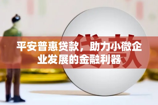 张掖平安普惠贷款，助力小微企业发展的金融利器