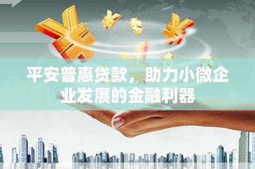 张掖平安普惠贷款，助力小微企业发展的金融利器
