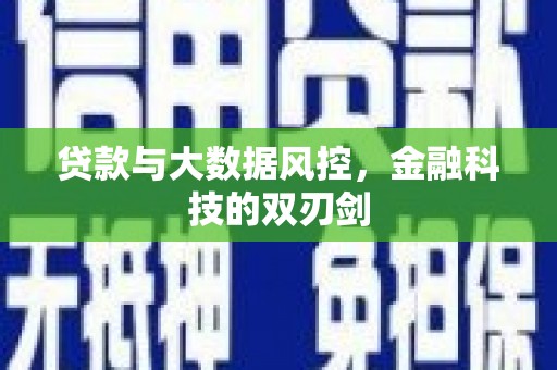 张掖贷款与大数据风控，金融科技的双刃剑