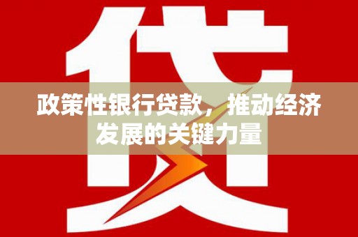 张掖政策性银行贷款，推动经济发展的关键力量