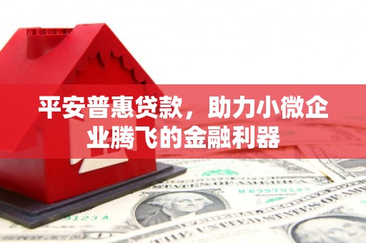 张掖平安普惠贷款，助力小微企业腾飞的金融利器