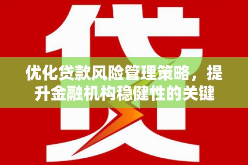 张掖优化贷款风险管理策略，提升金融机构稳健性的关键