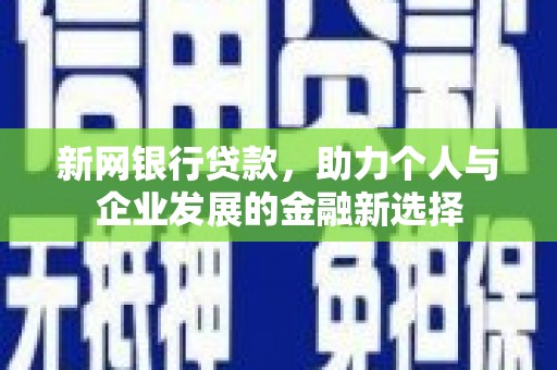 张掖新网银行贷款，助力个人与企业发展的金融新选择