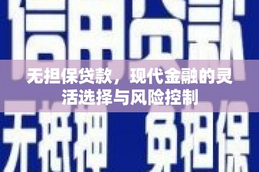 张掖无担保贷款，现代金融的灵活选择与风险控制