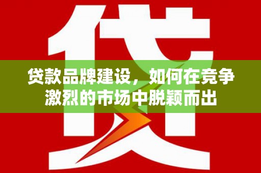 张掖贷款品牌建设，如何在竞争激烈的市场中脱颖而出