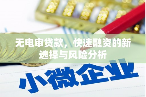 张掖无电审贷款，快速融资的新选择与风险分析