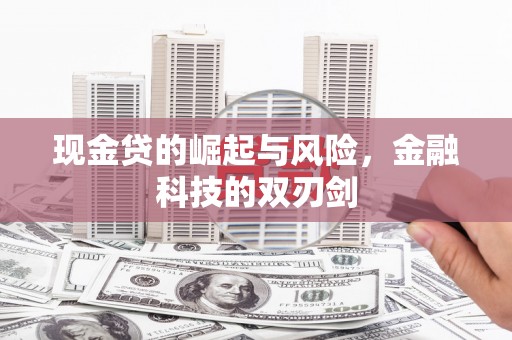 张掖现金贷的崛起与风险，金融科技的双刃剑