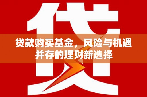 张掖贷款购买基金，风险与机遇并存的理财新选择
