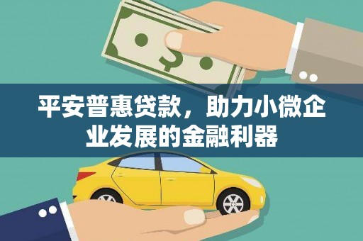 张掖平安普惠贷款，助力小微企业发展的金融利器