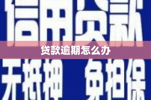张掖贷款逾期怎么办