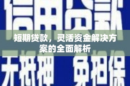 张掖短期贷款，灵活资金解决方案的全面解析