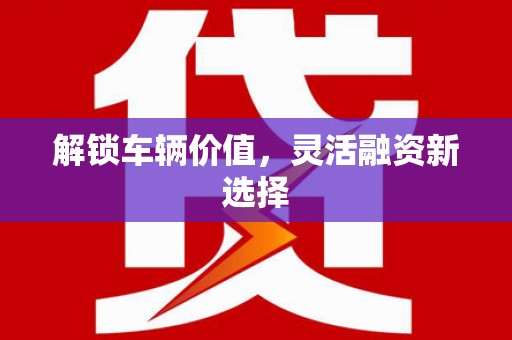 张掖解锁车辆价值，灵活融资新选择
