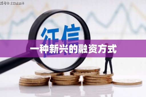 张掖一种新兴的融资方式