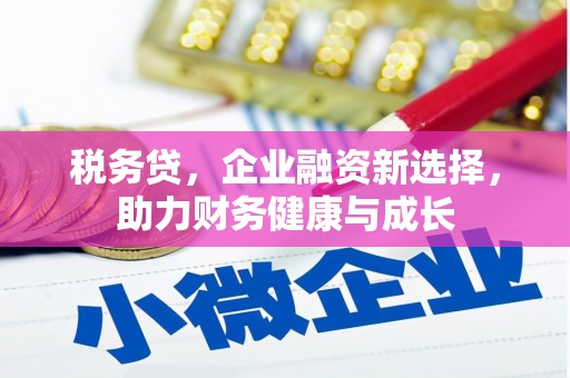 张掖税务贷，企业融资新选择，助力财务健康与成长